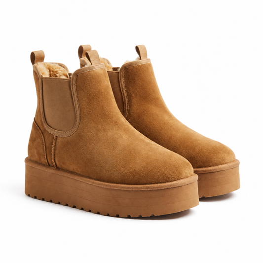 Bottines Camel Fourrées – Bombas Maroc