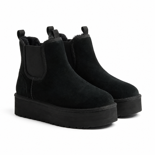 Bottines Noir Fourrées – Bombas Maroc