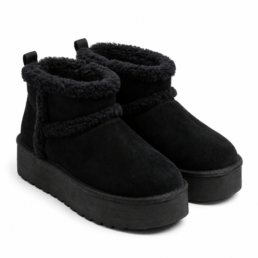 Bottines Noir Fourrées – Bombas Maroc