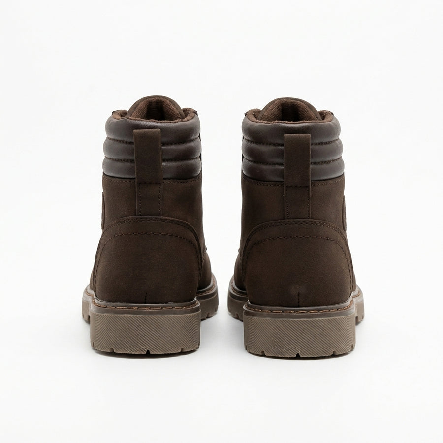 Bottines Enfant à Lacets et Zip – Marron