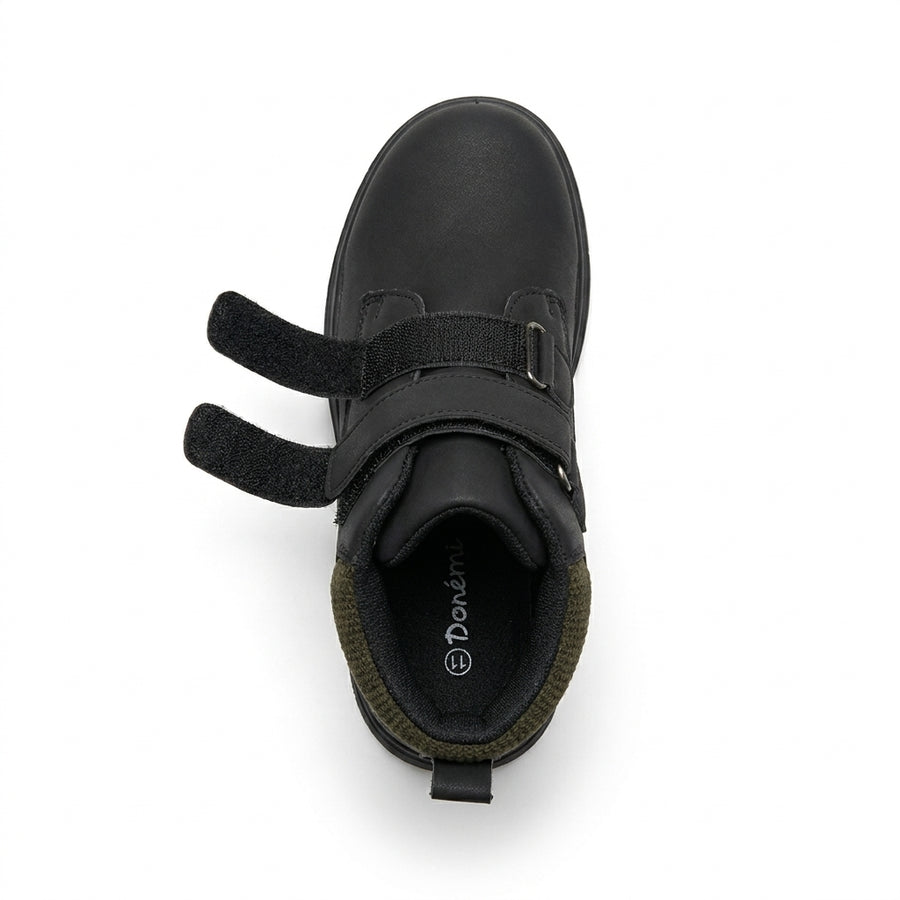 Bottines Garçon à Double Scratch – Noir