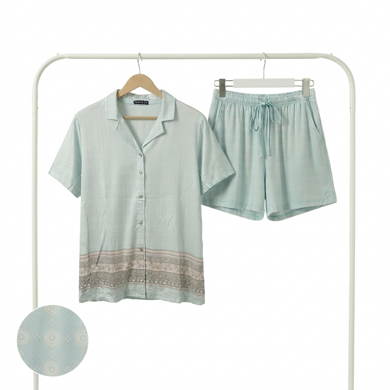 Pyjama Tress Satin Femme Blue Chic – Importé d’Espagne 🇪🇸