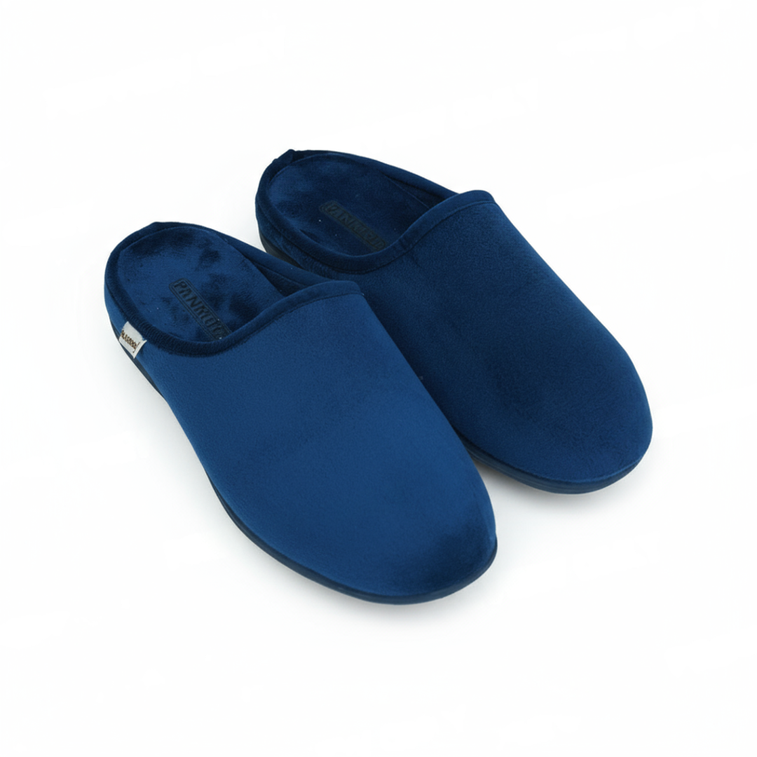 chaussures d’intérieur homme bleu marine hiver