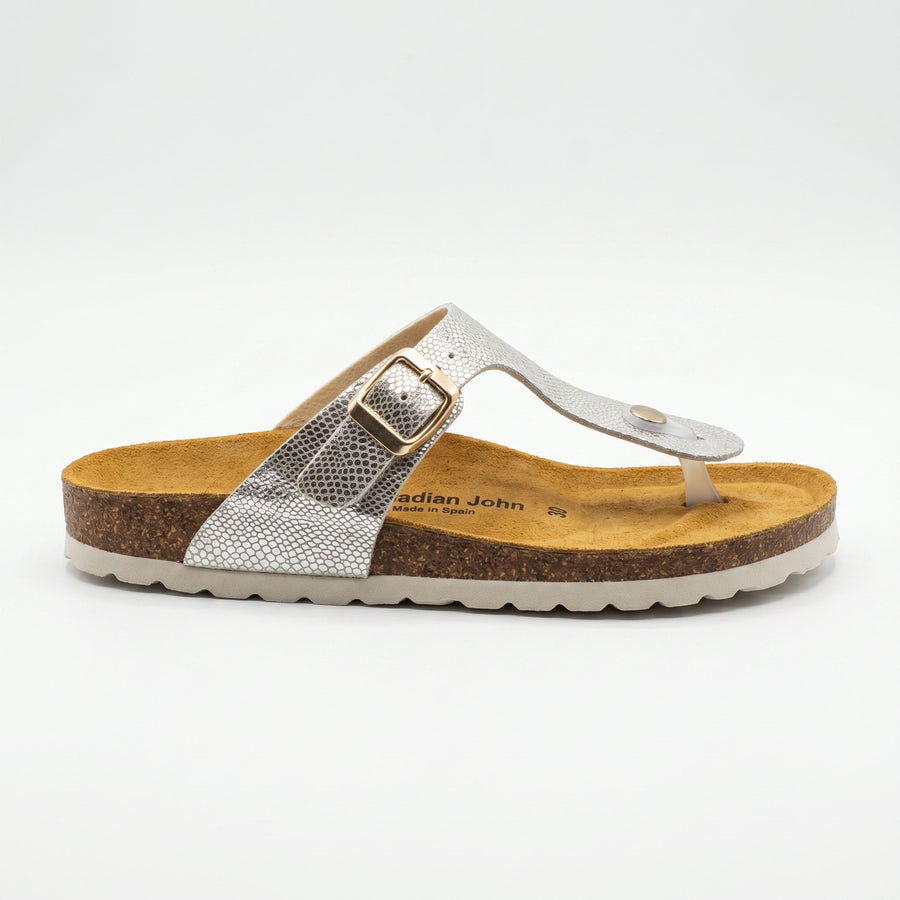 Tongs Femme Canadian John – Made in Spain 🇪🇸 – Argenté
