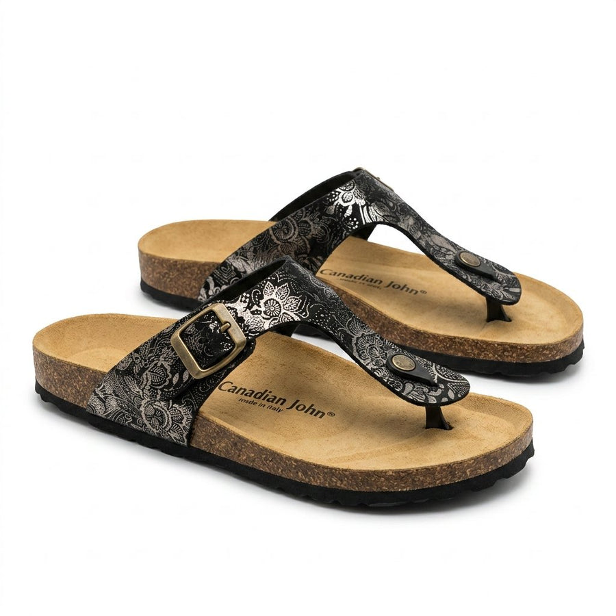 Tongs Femme Canadian John – Made in Spain 🇪🇸 – Noir