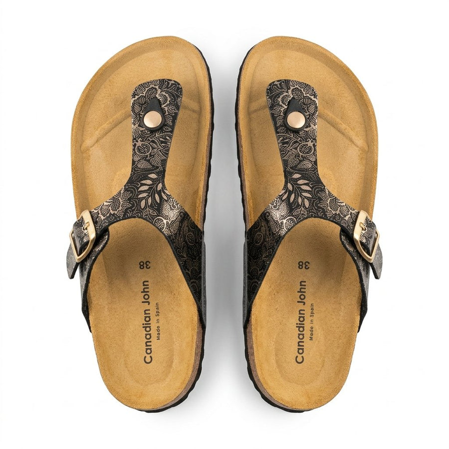 Tongs Femme Canadian John – Made in Spain 🇪🇸 – Noir