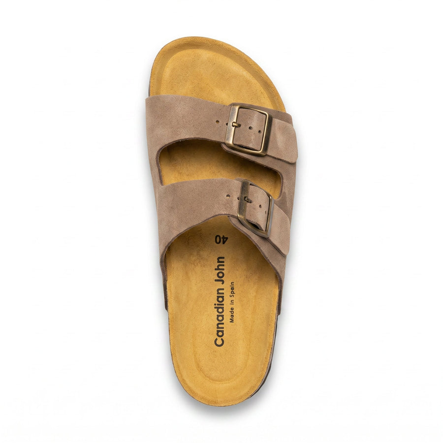 Sandales Homme Canadian John Nubuck – Made in Spain 🇪🇸 – Taupe