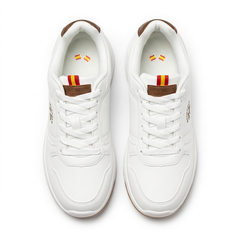 Sneakers Homme Blanches SPAGNOLO – Importées d’Espagne  🇪🇸