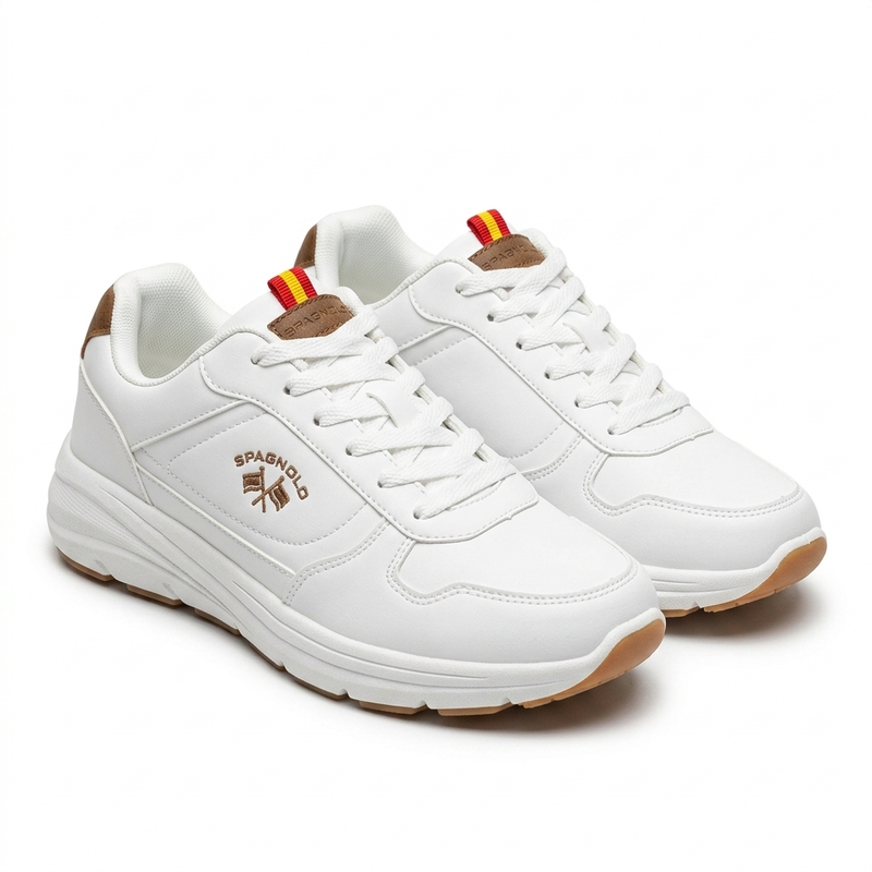 Sneakers Homme Blanches SPAGNOLO – Importées d’Espagne  🇪🇸
