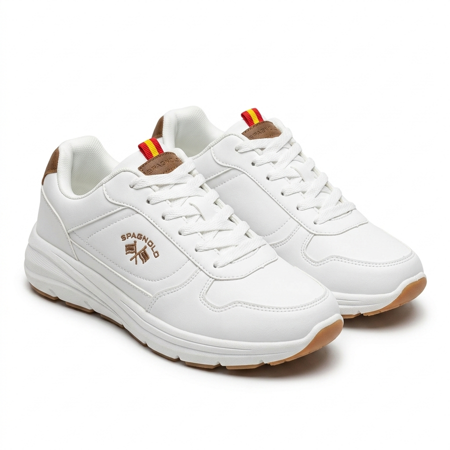 Sneakers Homme Blanches SPAGNOLO – Importées d’Espagne  🇪🇸