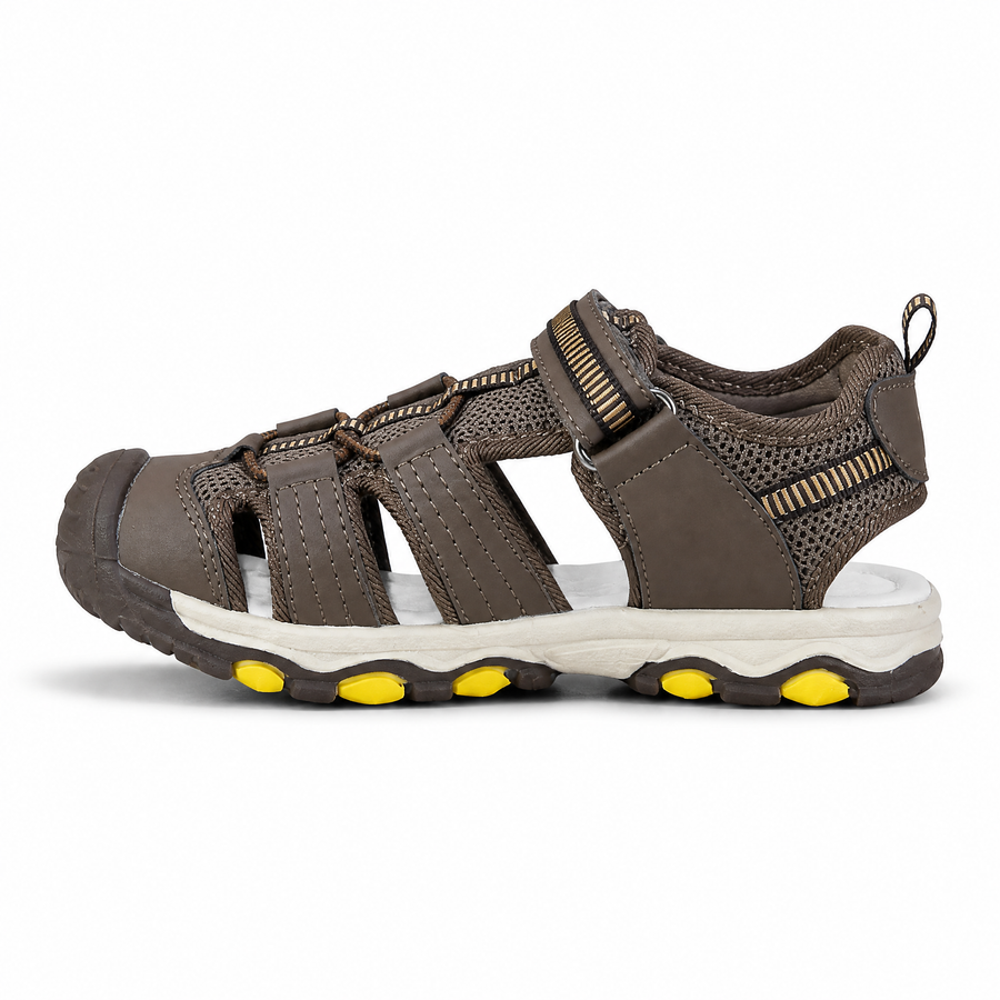 Sandale Sport Enfant Fermée – Marron / Jaune – Importées d'Espagne 🇪🇸