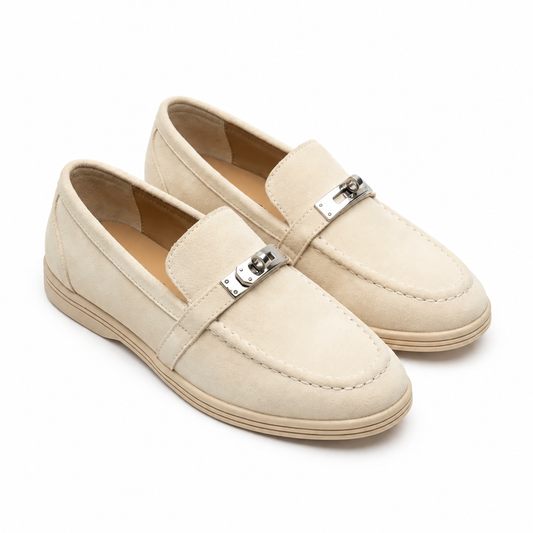 Mocassins enfant beige clair effet suédine – Bombas Maroc