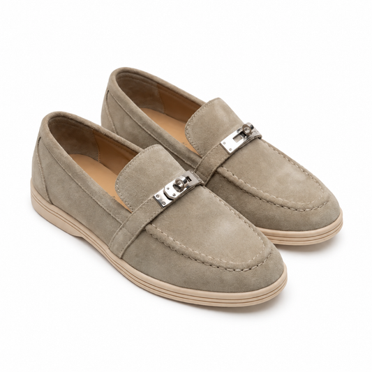 Mocassins enfant Taupe effet suédine – Bombas Maroc