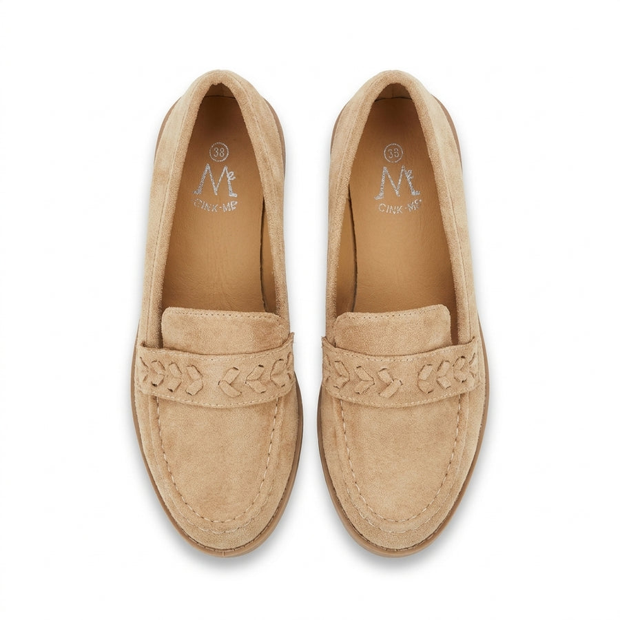 Mocassins Femme Tressés – Camel