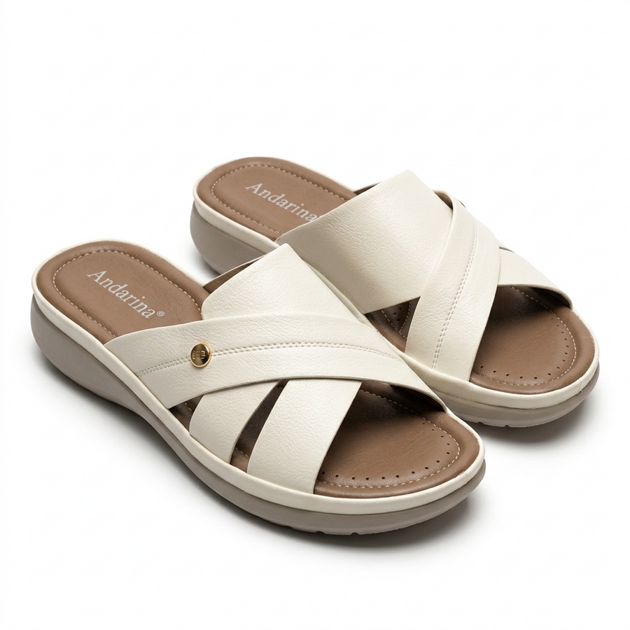 Sandales Femme Andarina – Brides Croisées – Importées d'Espagne 🇪🇸 – Blanc