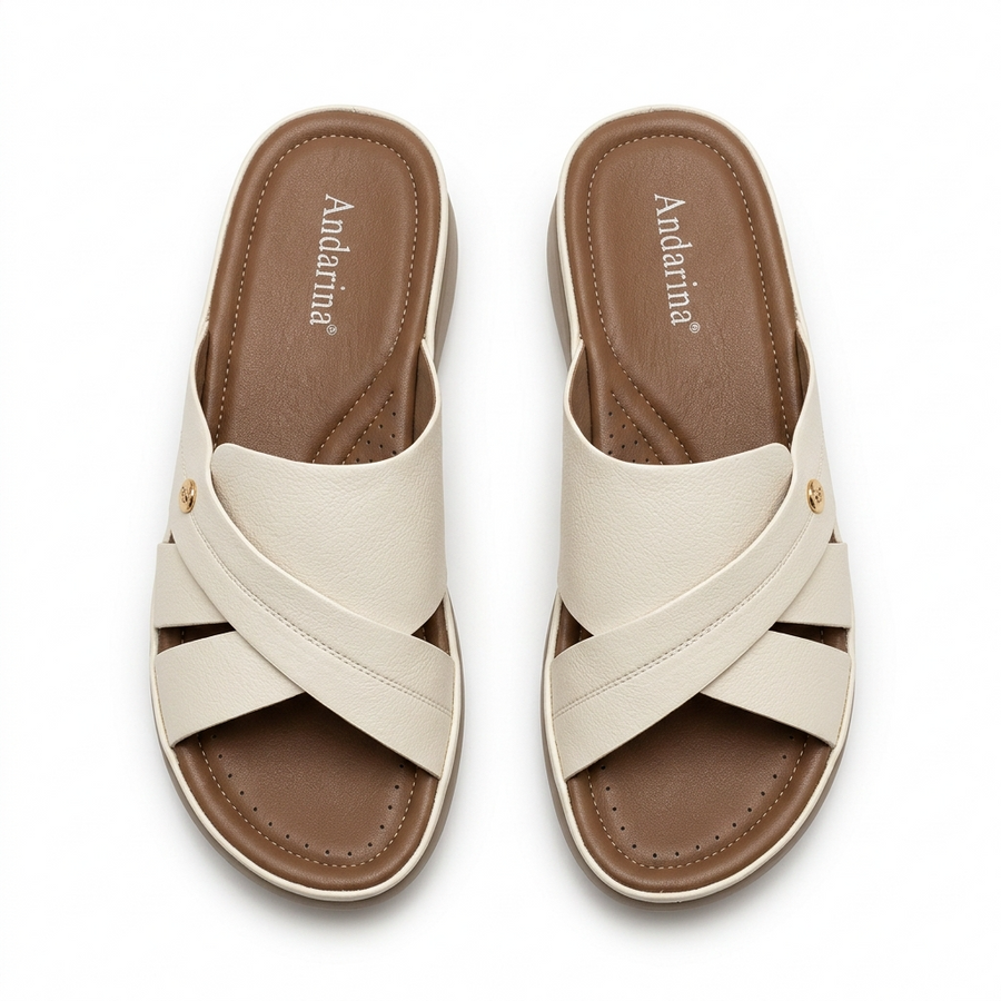 Sandales Femme Andarina – Brides Croisées – Importées d'Espagne 🇪🇸 – Blanc