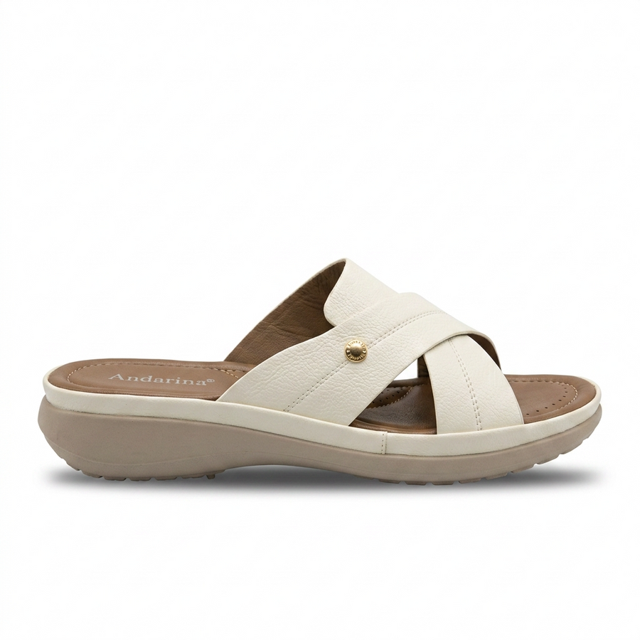 Sandales Femme Andarina – Brides Croisées – Importées d'Espagne 🇪🇸 – Blanc