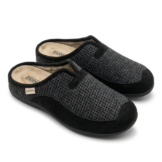 Pantoufles homme PANMODA 832 noir – vue paire – Bombas Maroc
