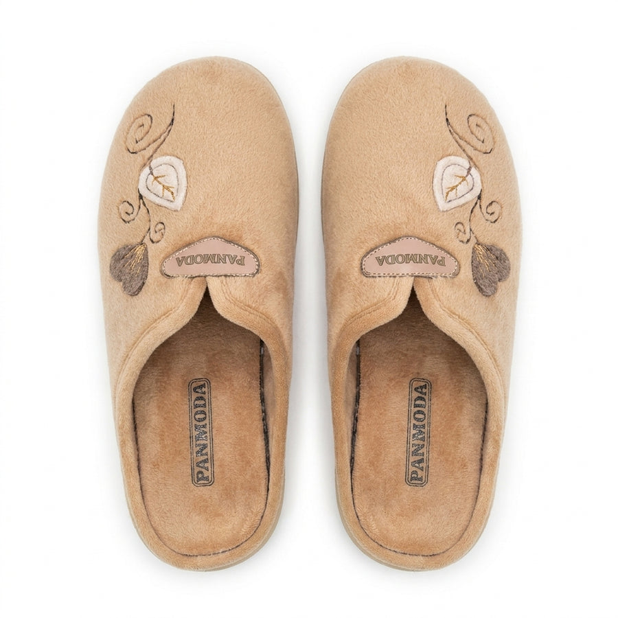 Pantoufles Femme Hiver PANMODA – made in spain 🇪🇸 – Beige