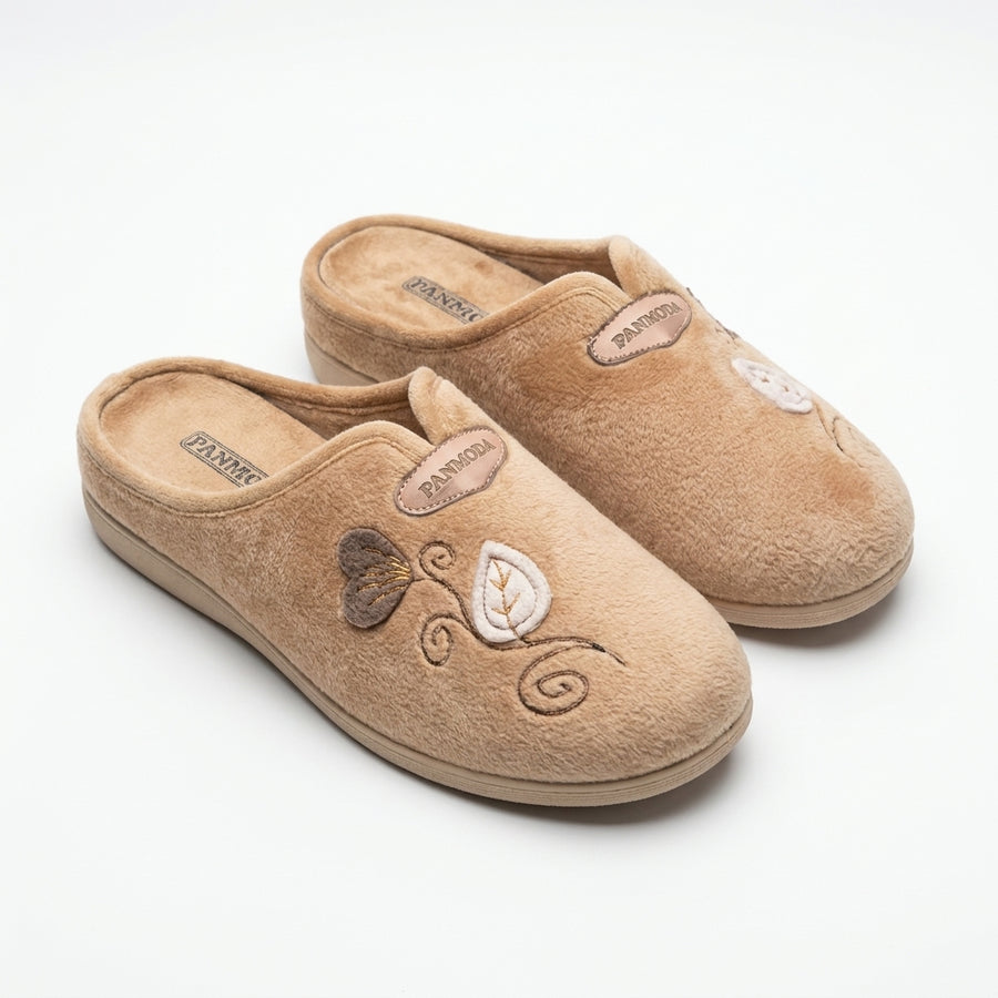 Pantoufles Femme Hiver PANMODA – made in spain 🇪🇸 – Beige