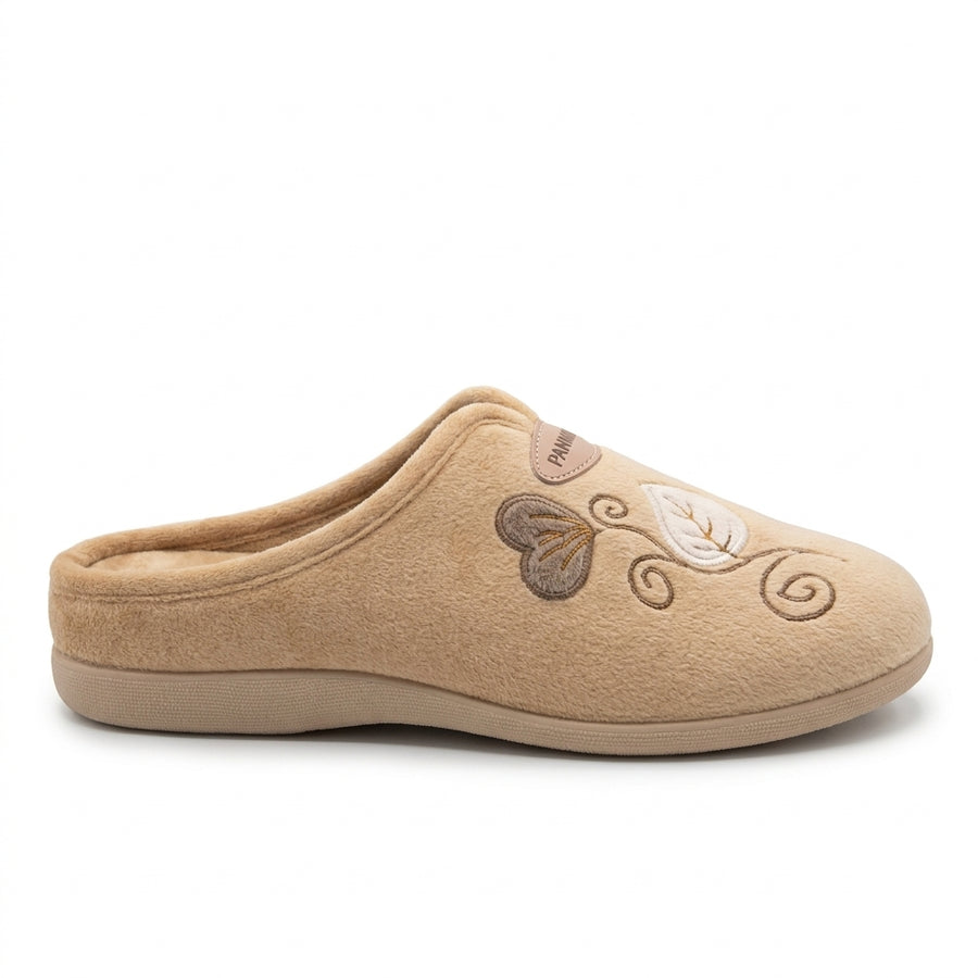Pantoufles Femme Hiver PANMODA – made in spain 🇪🇸 – Beige