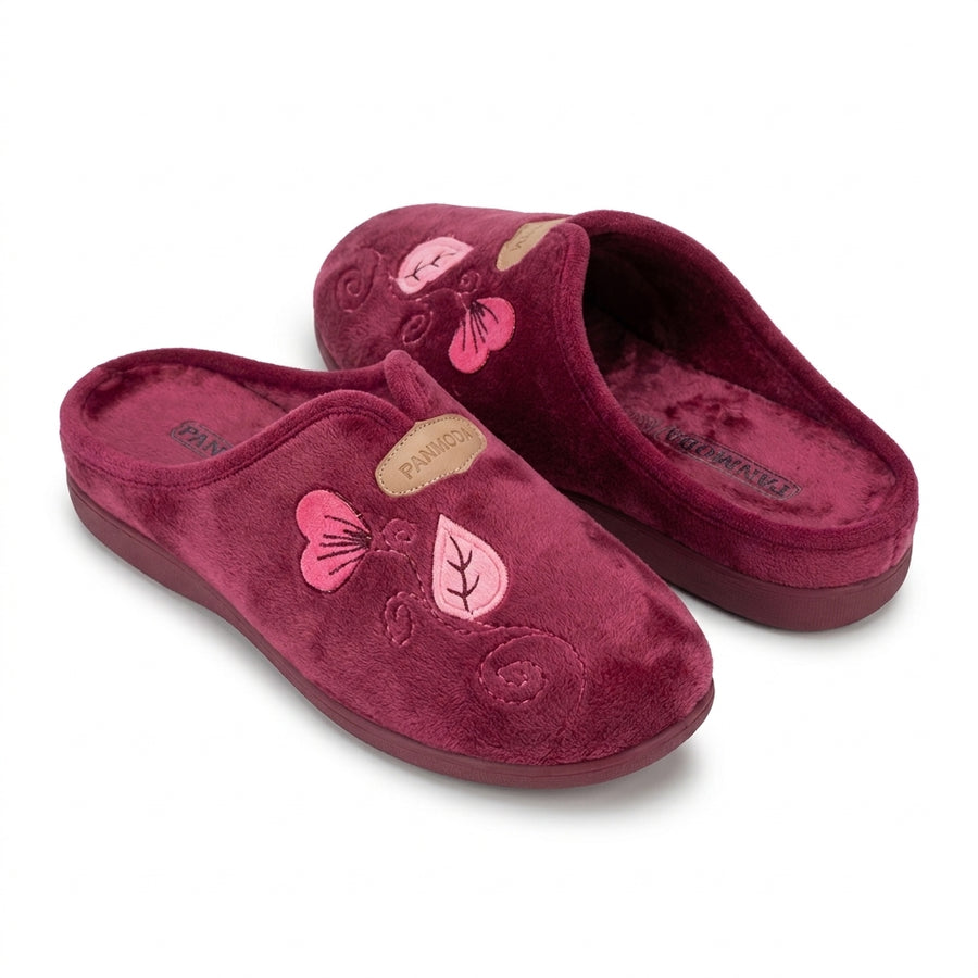Pantoufles Femme Hiver PANMODA – made in spain 🇪🇸 – Bordeaux