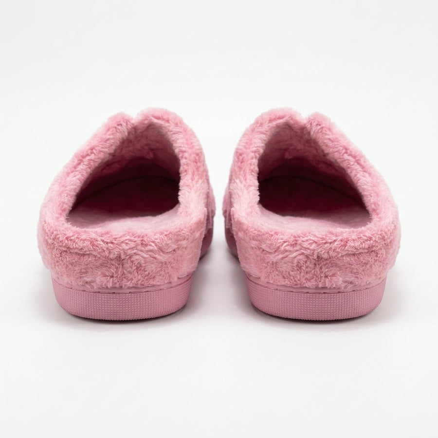 Pantoufles Femme Hiver PANMODA – made in spain 🇪🇸 – Rose Fausse Fourrure
