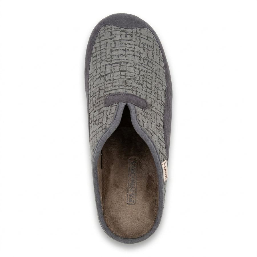 Pantoufles Homme Hiver PANMODA – made in spain 🇪🇸 – Gris Jacquard
