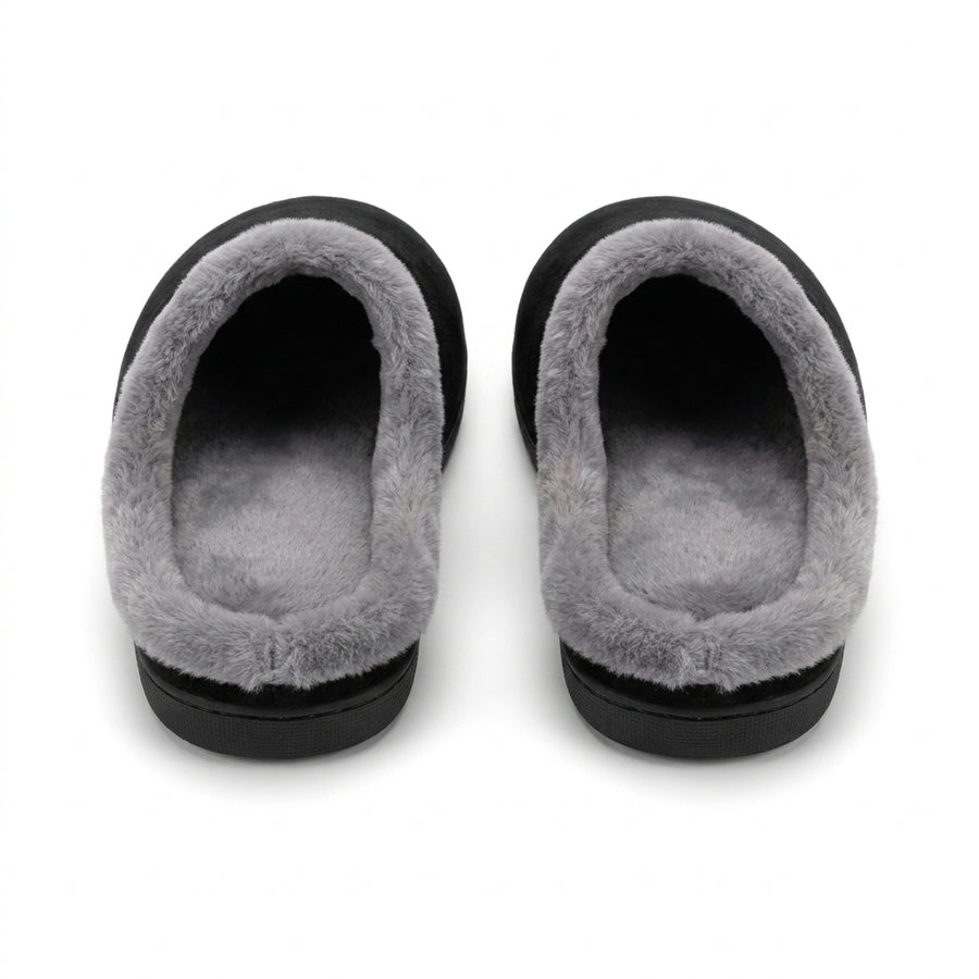 Pantoufles Femme Hiver – Petite Fleur – Noir