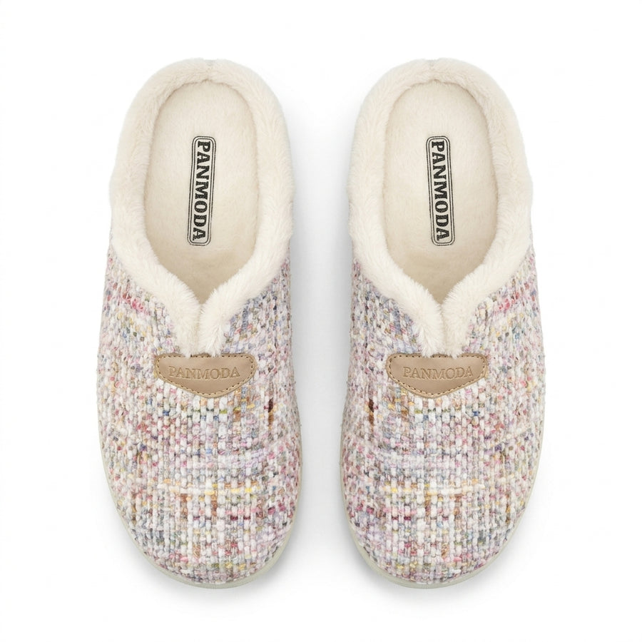 Women's Winter Slippers – Tweed – Pastel
