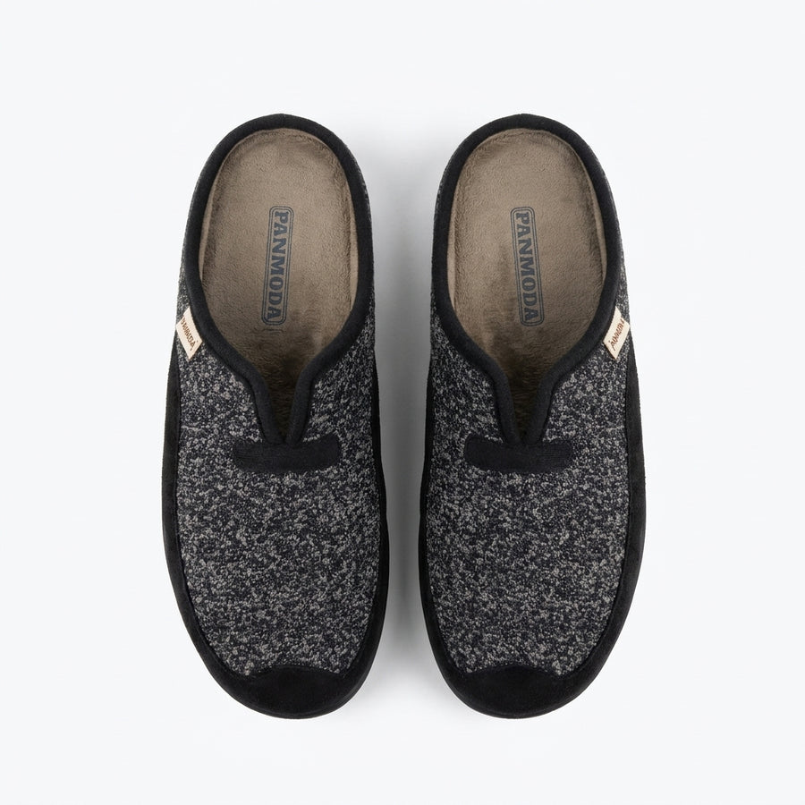 Pantoufles Homme Hiver PANMODA 827 – made in spain 🇪🇸 – Noir