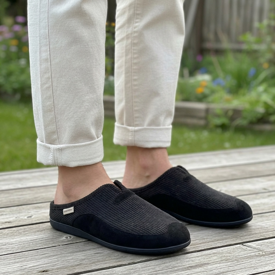 Pantoufles Homme Hiver Confort Noir – Importées d’Espagne – PN247586