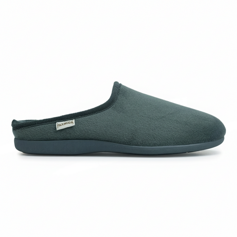 Pantoufles Homme Hiver Confort Gris Foncé – Importées d’Espagne (PN247584)