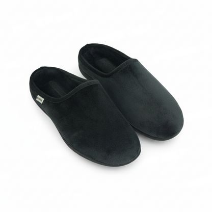 pantoufles maison homme en tissu doux couleur marron