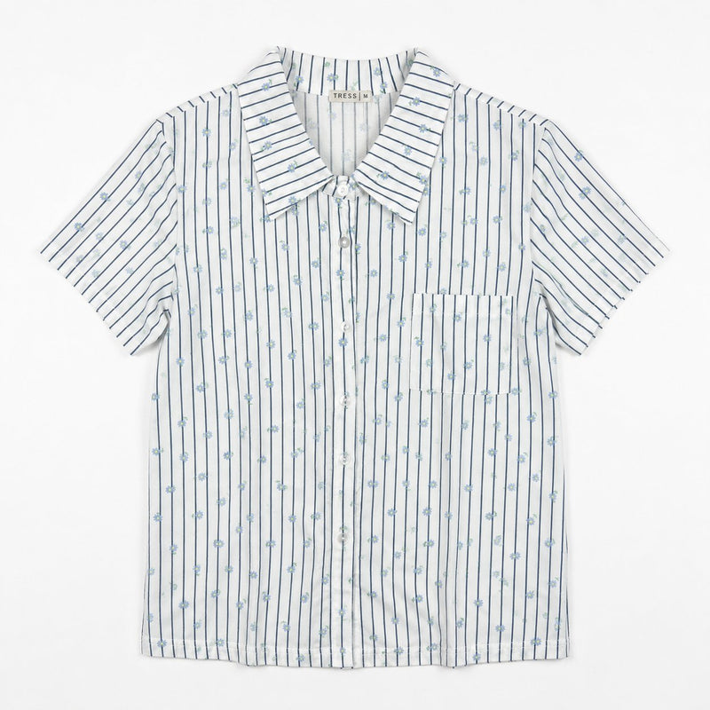 Pyjama Tress Femme Rayé Blanc Floral – Importé d'Espagne 🇪🇸