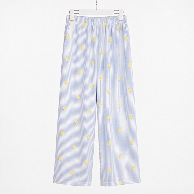 Pyjama Bombas Femme Bleu Lavande Poussin Coton TRESS – Importé d'Espagne 🇪🇸