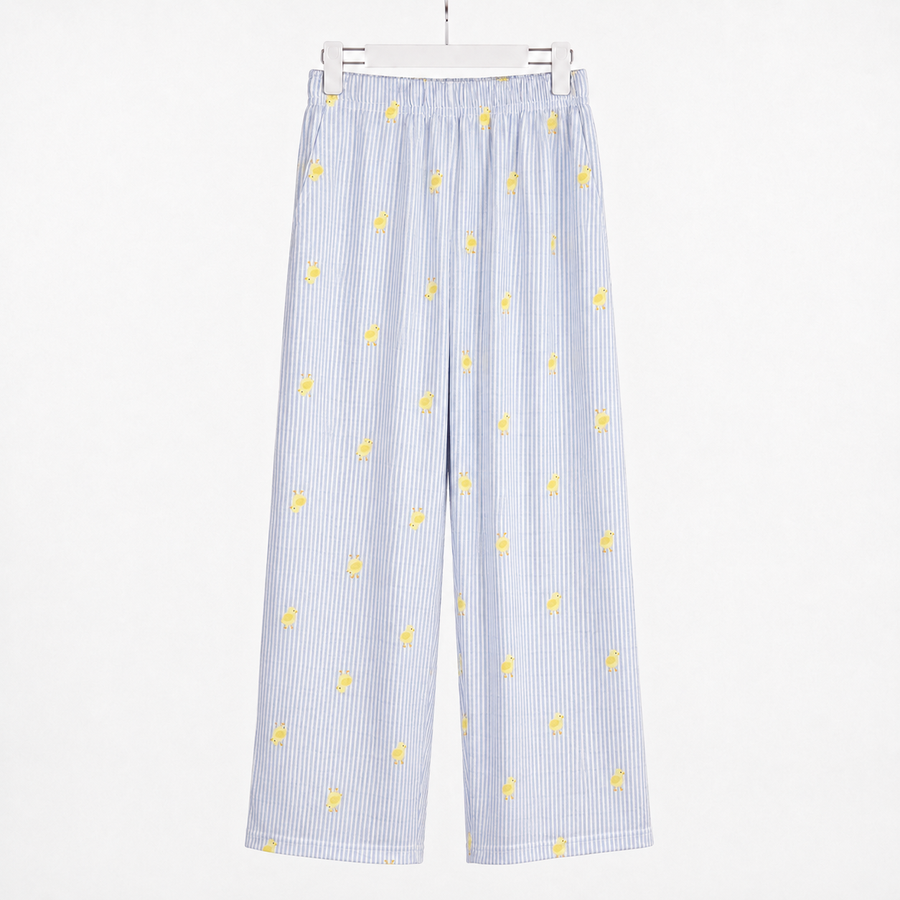 Pyjama Femme TRESS Coton Motif Poussin – Importé d'Espagne 🇪🇸 – Bleu