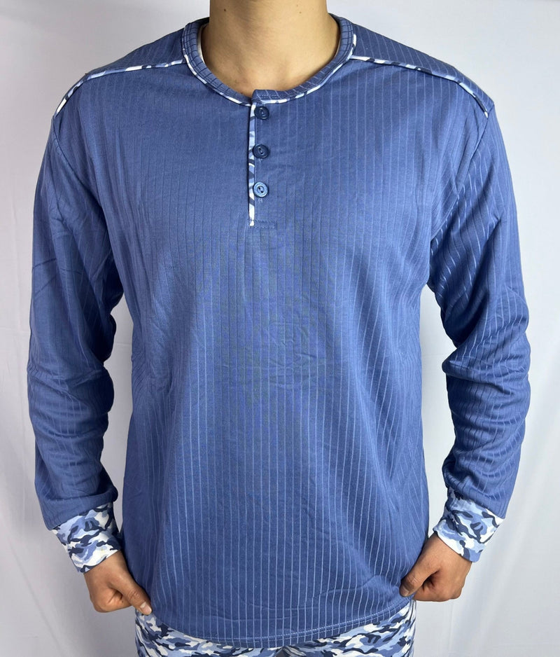Pyjama de nuit en coton pour homme – Chaleur et qualité européenne authentique 100% & CARESS