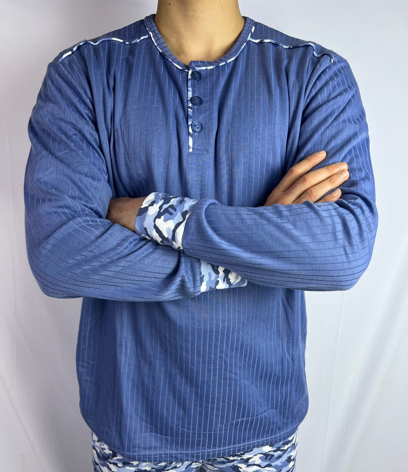 Pyjama de nuit en coton pour homme – Chaleur et qualité européenne authentique 100% & CARESS