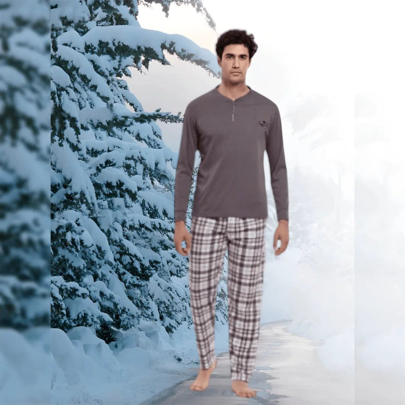Pyjama de nuit hivernal luxueux avec qualité espagnole authentique 100% (Rayé) – MINI KETTEN