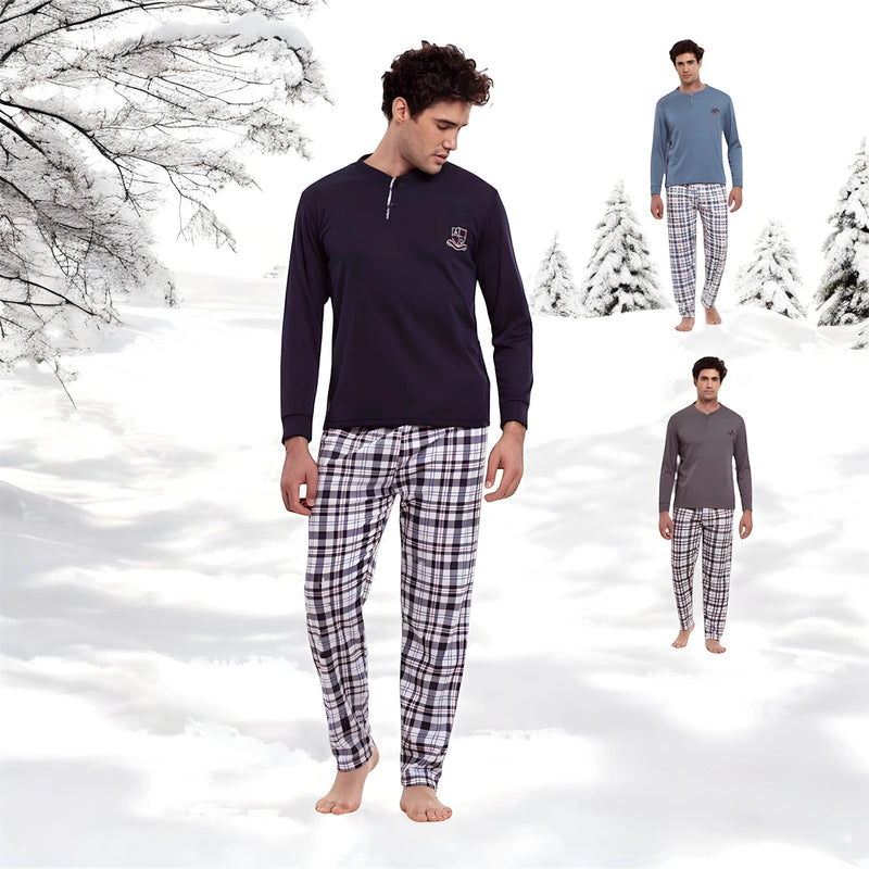 Pyjama de nuit hivernal luxueux avec qualité espagnole authentique 100% (Rayé) – MINI KETTEN