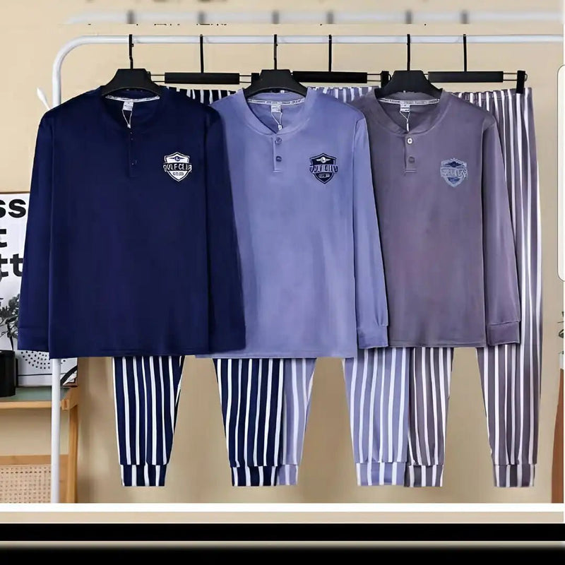 Pyjama de nuit hivernal pour homme – Chaleur et qualité européenne authentique 100% (Golf Club)