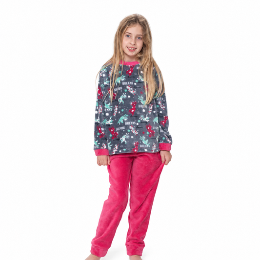 Pyjama Fille polaire « DREAMS » – Bombas Maroc