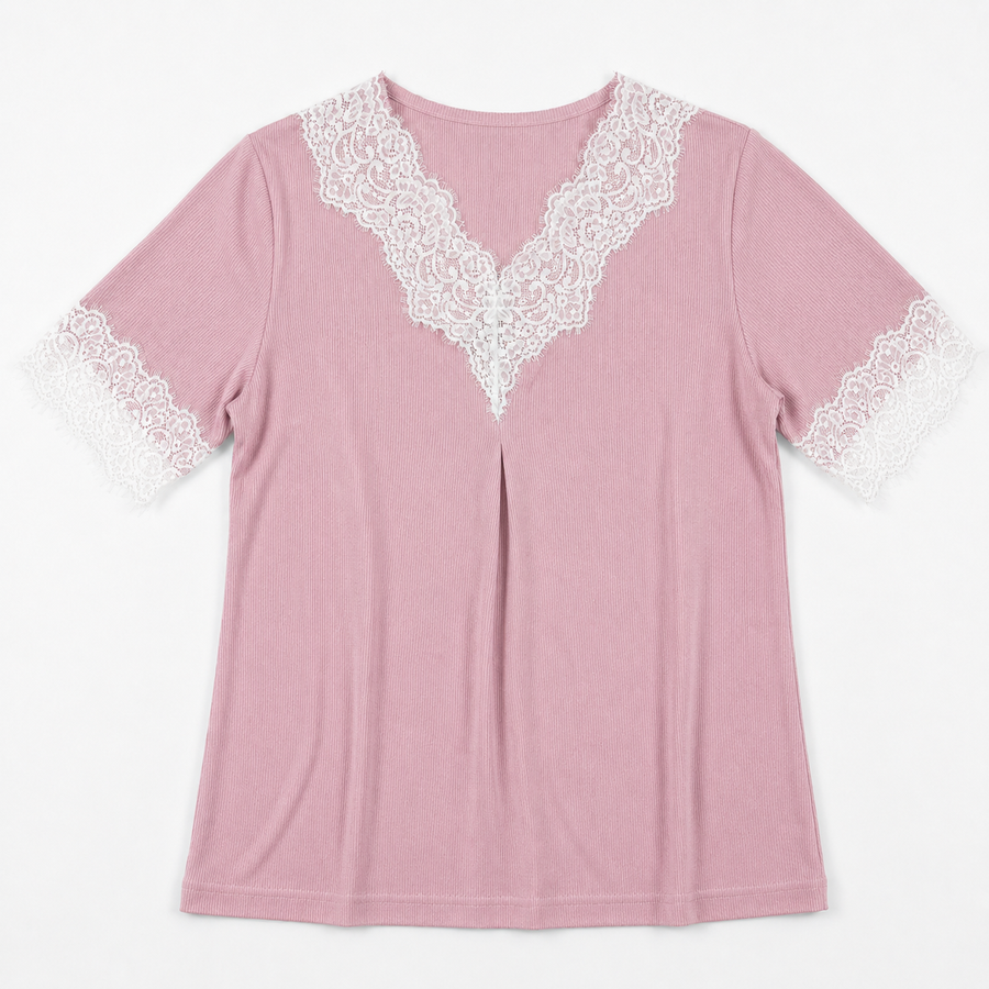 Pyjama Bombas Femme Rose Dentelle – Importé d'Espagne 🇪🇸