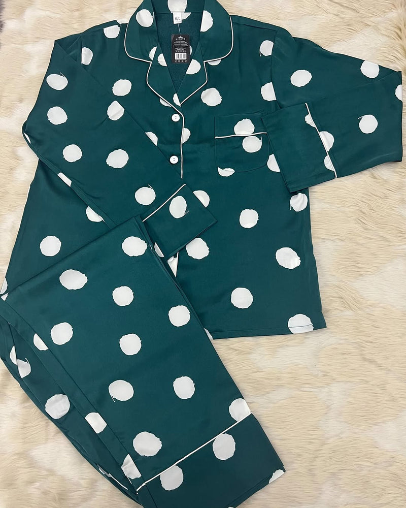 Pyjamas Élégants à Pois - Confort et Style