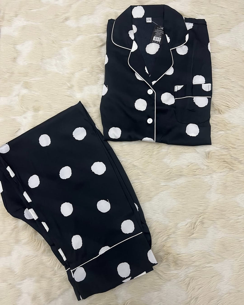 Pyjamas Élégants à Pois - Confort et Style