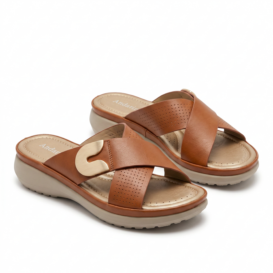 Sandales Femme Andarina – Importées d'Espagne 🇪🇸 – Camel