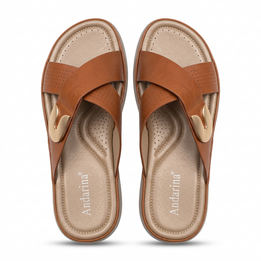 Sandales Femme Andarina – Importées d'Espagne 🇪🇸 – Camel