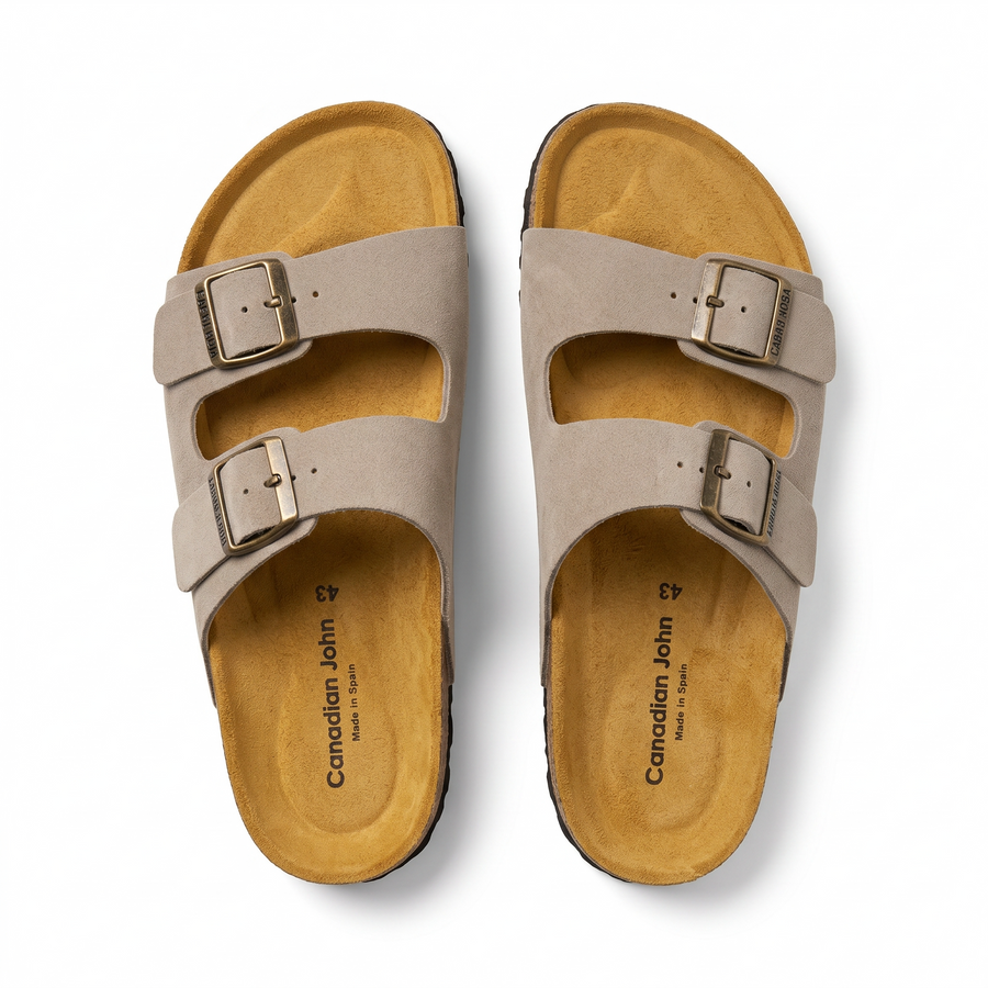 Sandales Homme Canadian John Nubuck – Made in Spain 🇪🇸 – Beige