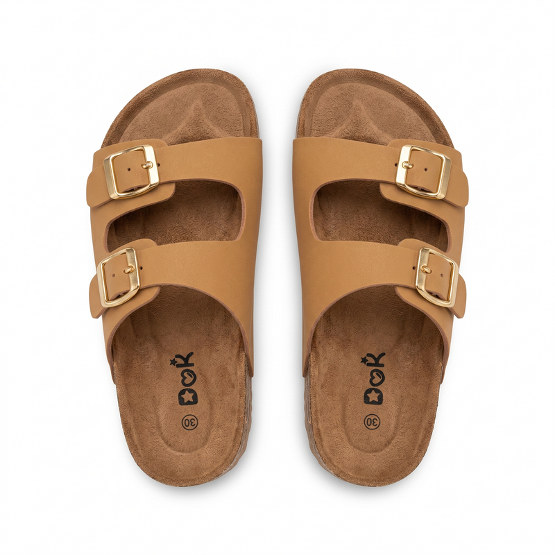 Sandales Fille Camel Double Bride Ook – Importées d'Espagne 🇪🇸